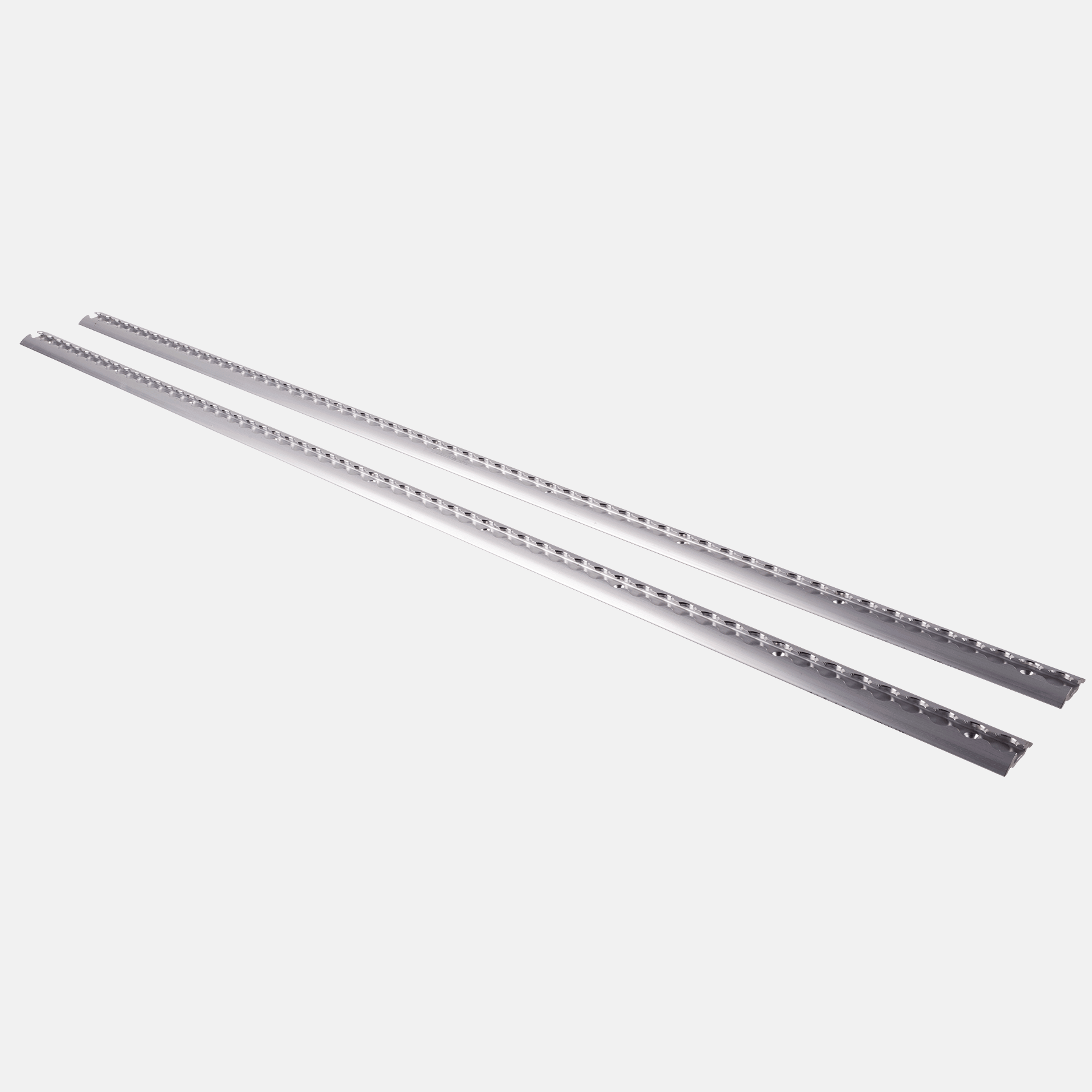 Set di montaggio HPABACK03 binario aereo in alluminio quadrato 2 pezzi 12x65x1500 mm argento