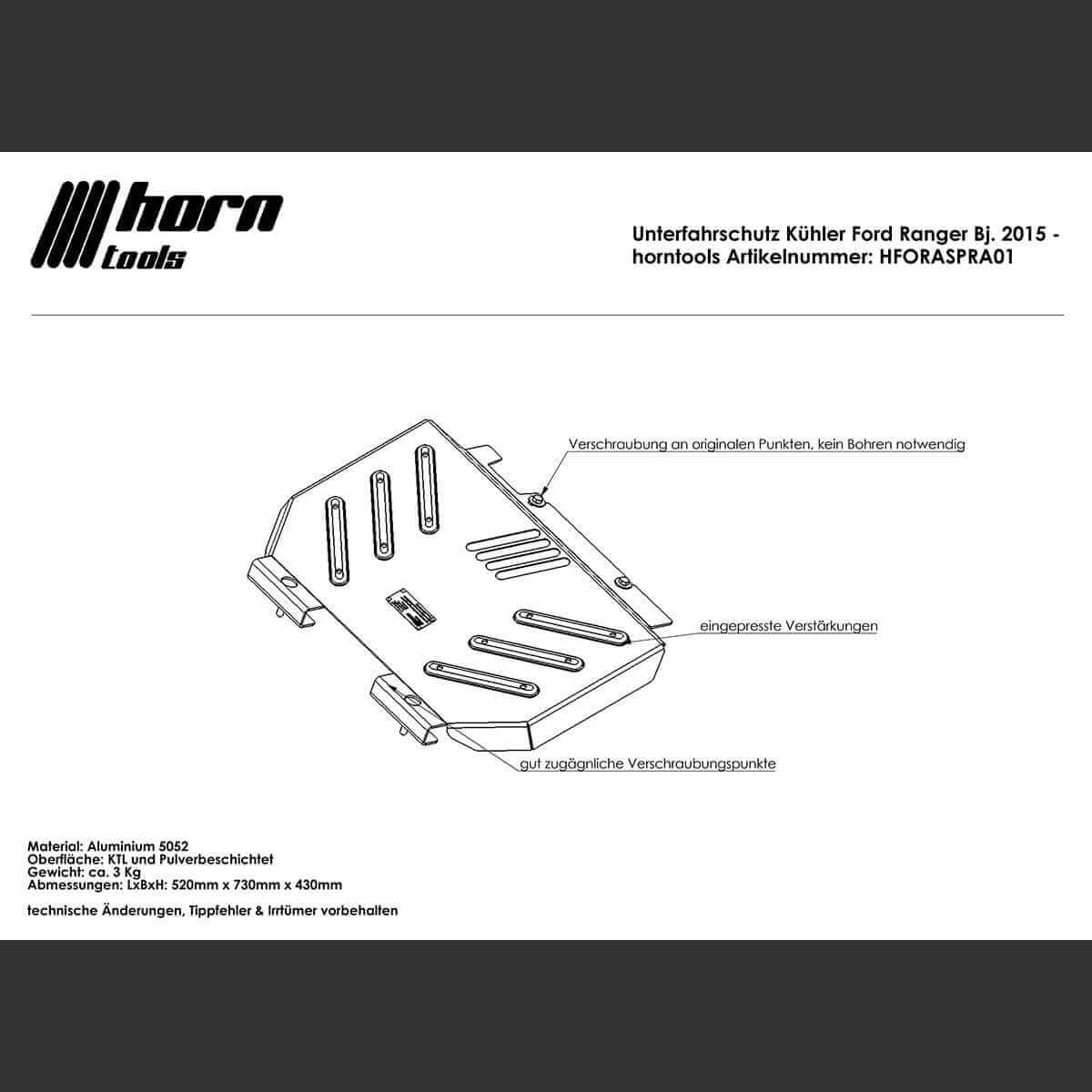 Set protezione antincastro Ford Ranger anno 2019-2022 6 pezzi.