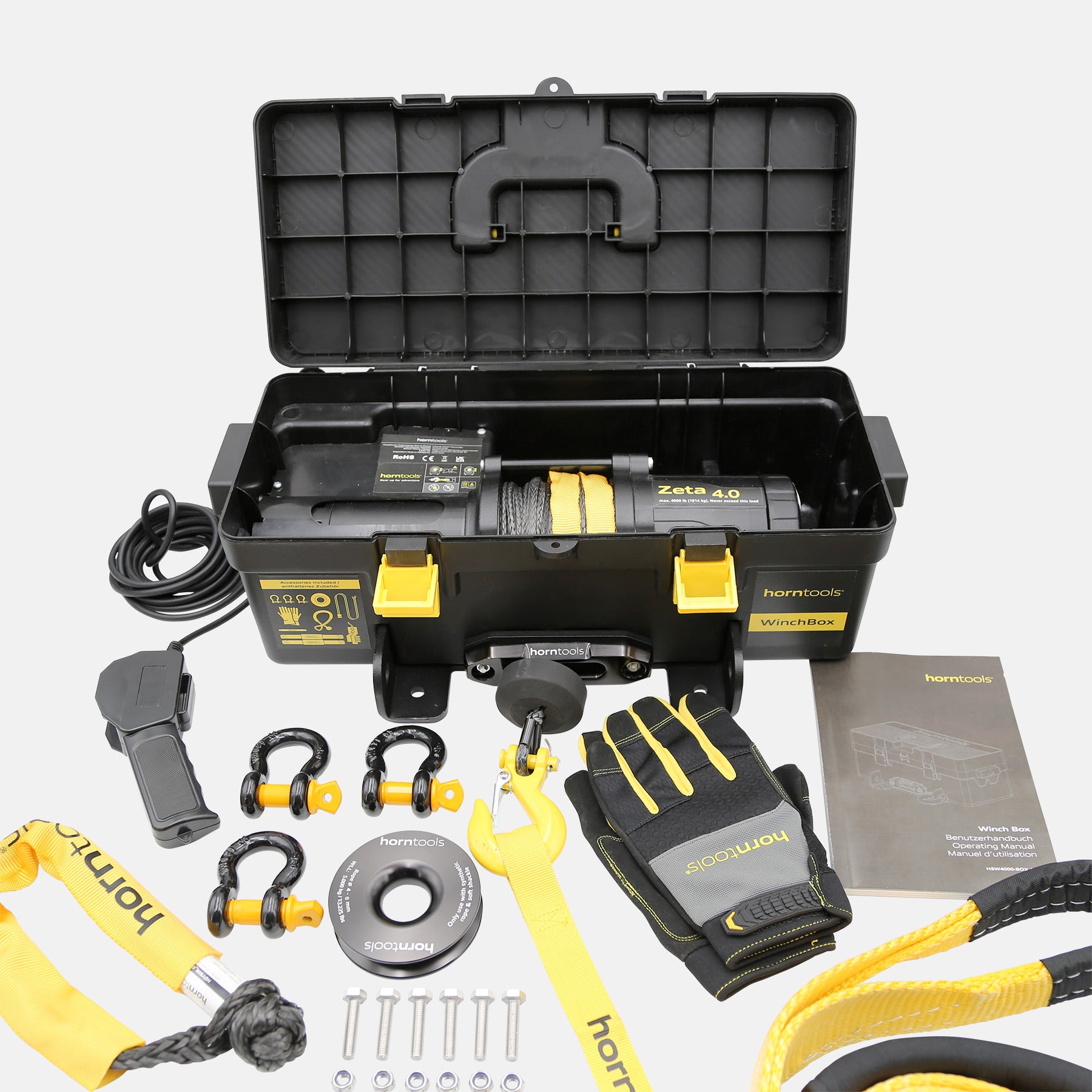 Scatola verricello - Argano a cavo mobile da 1,8 tonnellate