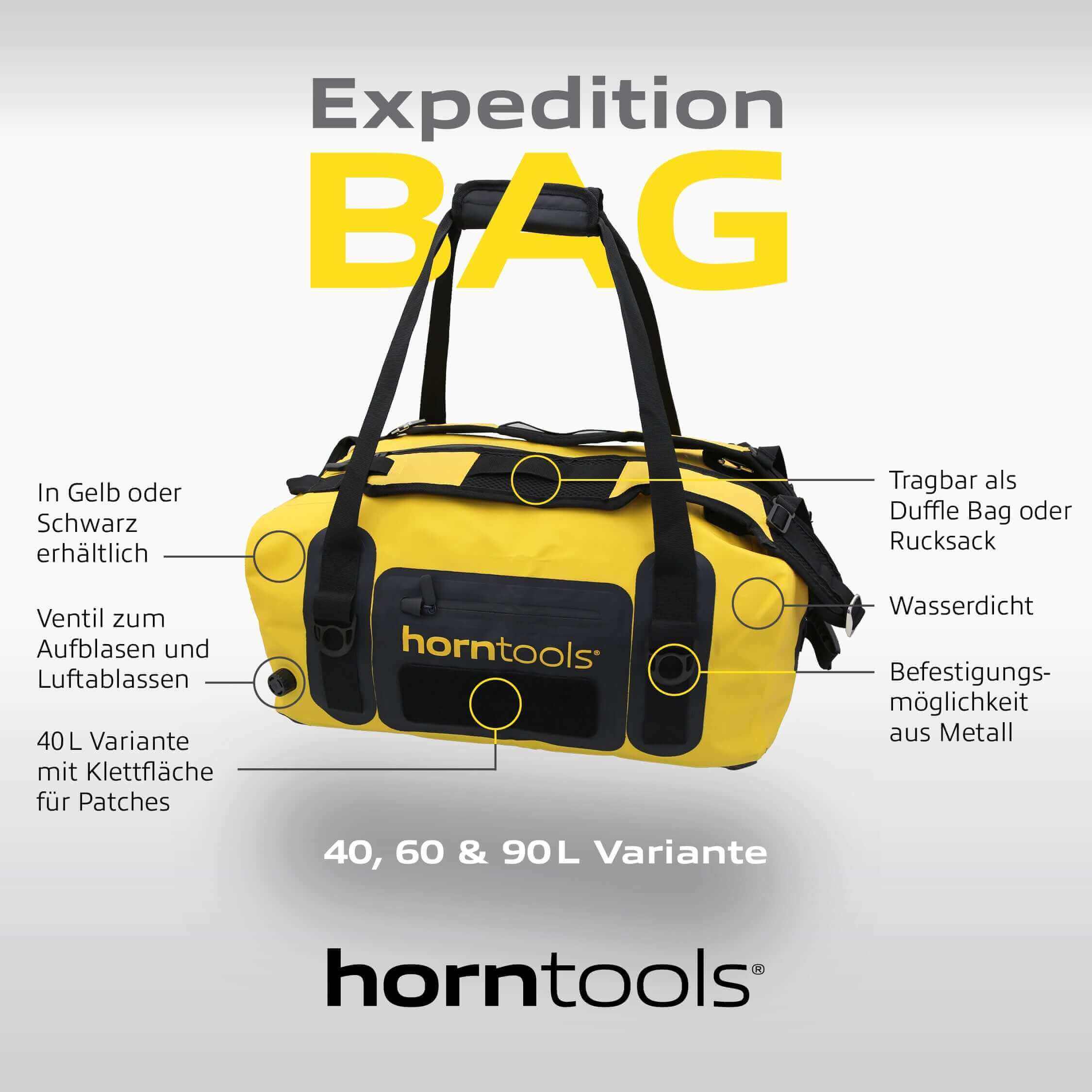 Sac d'expédition jaune - Sac étanche