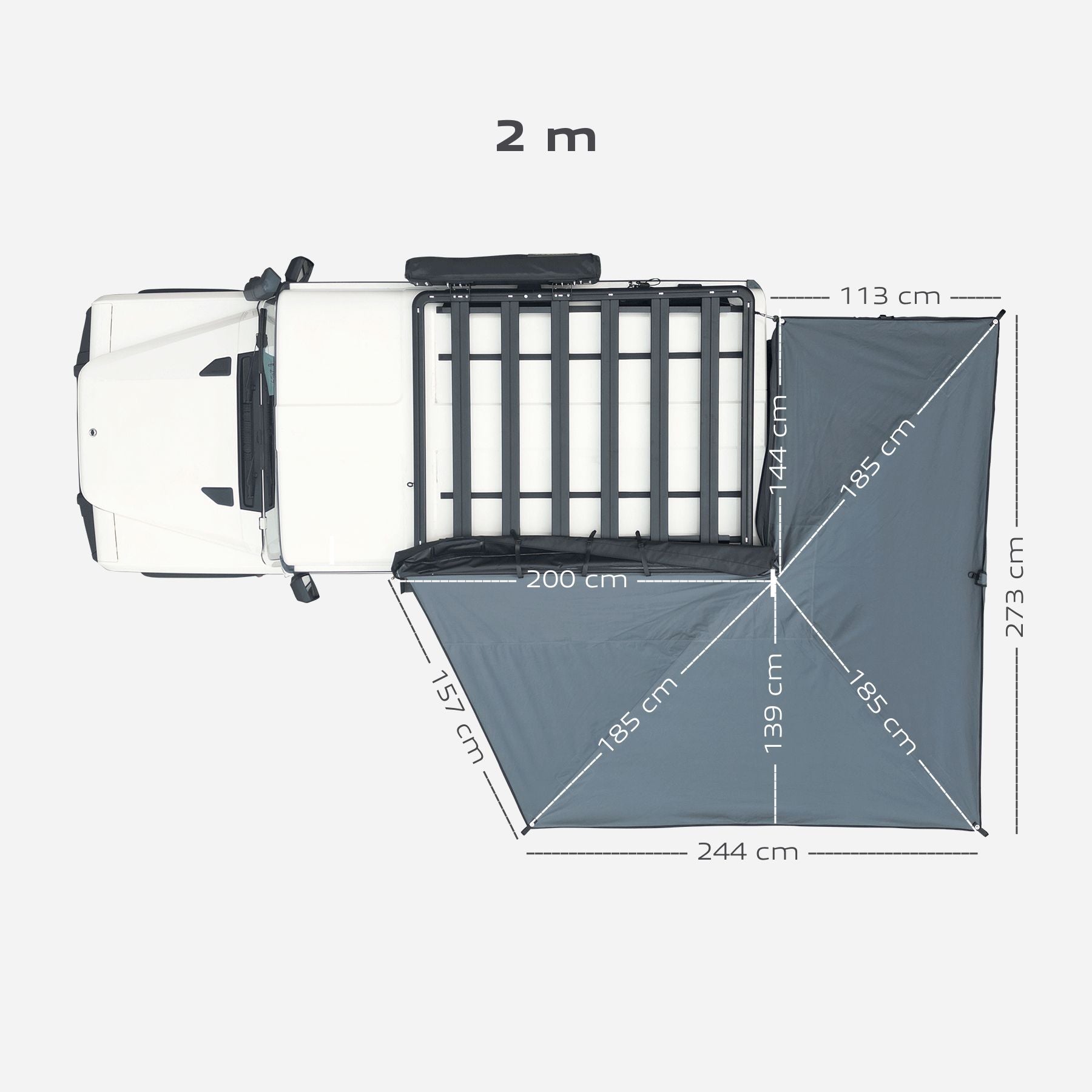 270 Grad Markise Horizon - Freitragend