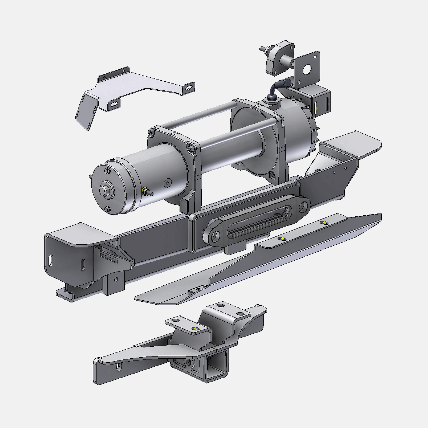 Seilwindensystem Alpha für Isuzu D-Max Bj. 07/2012 bis 05/2017 - 4,3 Tonnen