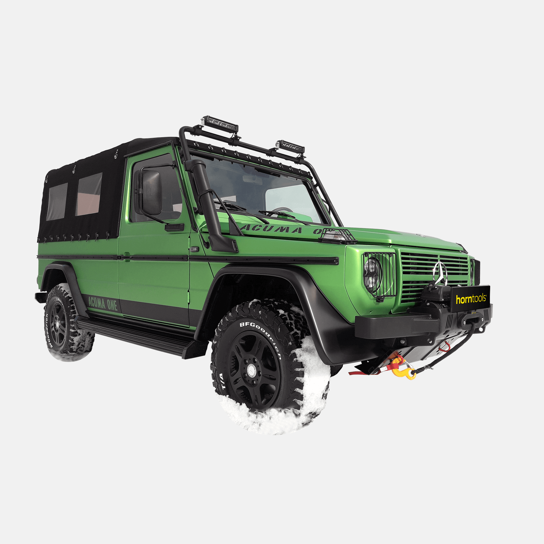 Seilwindensystem Mercedes Puch G 24V inklusive Stoßstange