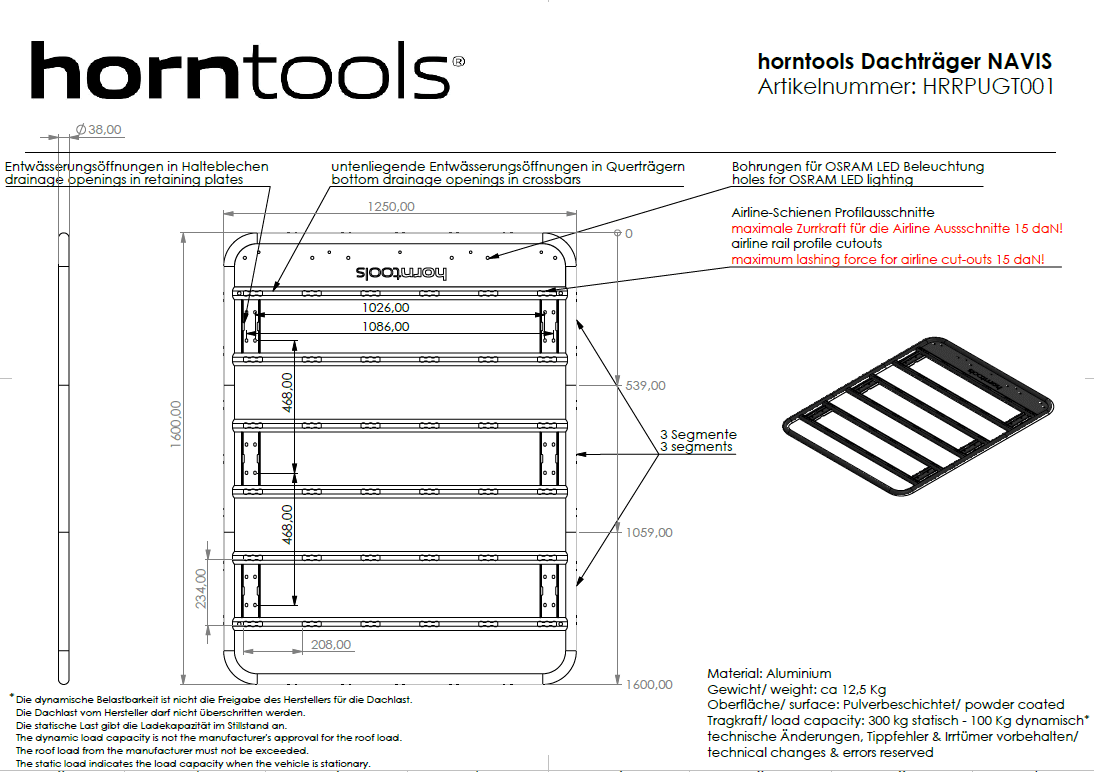 Barres de toit NAVIS aluminium pour Suzuki Jimny GJ/HJ