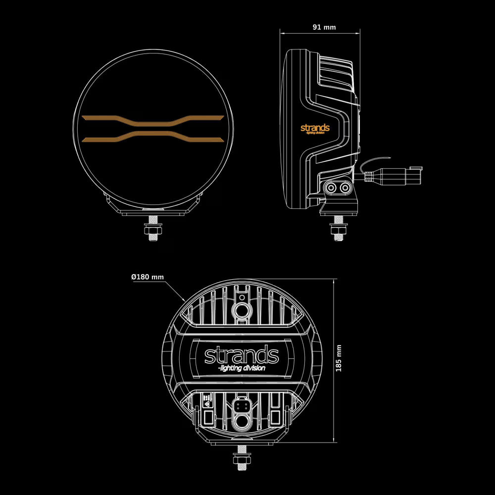 Strands FOR9T Dragon Drive Driving Light 7"